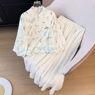 初色 服飾 繡花漢服女 原住民服飾 國風茶藝師工作服改良漢服女款上衣唐裝旗袍兩件套新中式禪意茶服