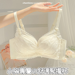 Xuan♥ 現貨現發🔥內衣 無鋼圈 性感蕾絲 小胸聚攏集中 夏季薄款 調整型內衣