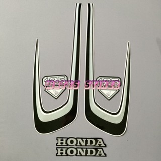 HONDA 條紋貼花桿貼紙本田 cb100 CB125 CB 125 老派黑色白色最佳品質 FULLSET Wates