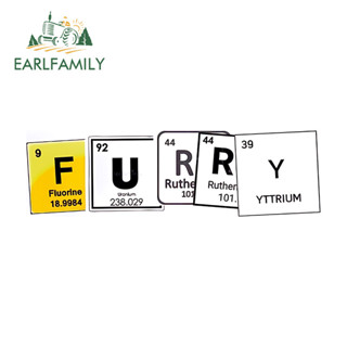 Earlfamily 毛茸茸的文字卡通汽車貼紙時尚防刮防水 PVC 貼花適用於摩托車衝浪板筆記本電腦 Windows