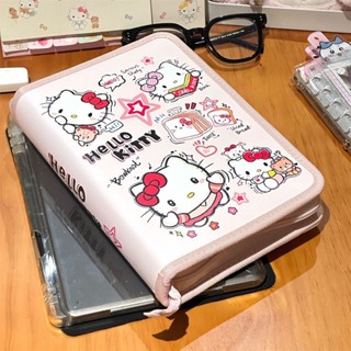「三麗鷗卡冊」三麗鷗卡包 LACRIMA文創吐司凱蒂貓封閉式卡冊PU皮質拉鏈A5卡冊高顔值收納冊庫洛米卡冊 美樂蒂 潮玩