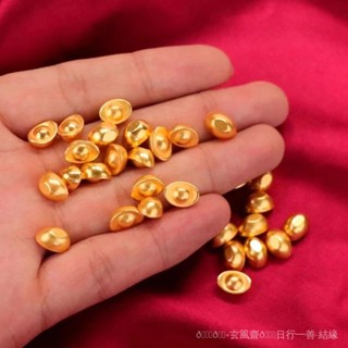 🙏鎮瀾宮過爐🔥開光加持🔥網紅實心沙金元寶聚財擺件金元寶聚寶盆喬遷禮品招財家居裝飾開業