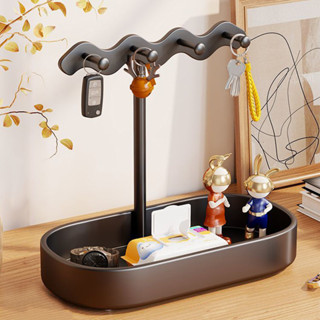 Entrance key storage ornament [店鋪熱銷]鑰匙收納擺件玄關入戶門口託盤進門鞋櫃置物架飾品收