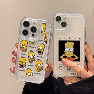 卡通辛普森 情侶款 防摔 手機殼 iPhone 16 15 14 13 12 11 pro max 保護殼 透明軟殼
