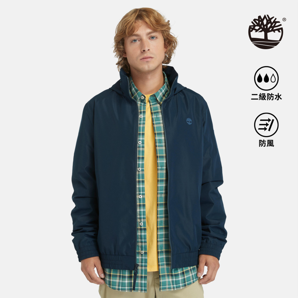 Timberland 男款深寶石藍防潑水飛行外套|A6ATG433