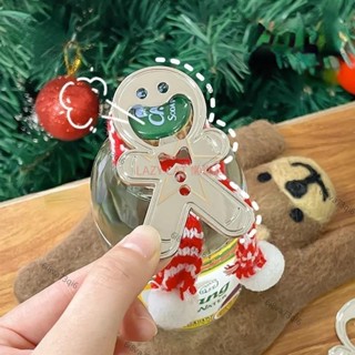 【臺灣熱賣】 臺南齣貨限時特惠聖誕快樂鋅閤金薑餅人開瓶器多功能磁性冰箱貼廚房酒吧用品配件便攜可愛迷你派對工具