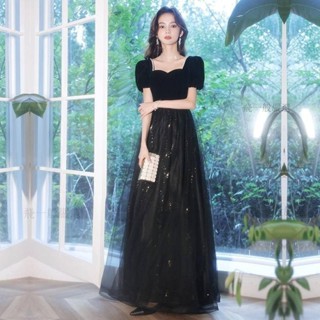 桃園出低折扣女士黑色洋裝 名人派對赫本風格高階晚禮服 年會主持人緊身晚宴服日常約會連身裙