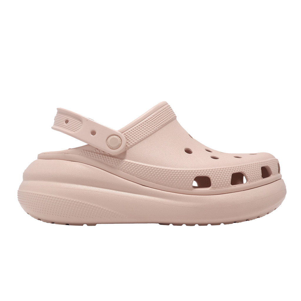 Crocs 卡駱馳 Crush Clog 男女鞋 泡芙 超厚底 石英粉 洞洞鞋 涼拖鞋 [YUBO] 2075216UR
