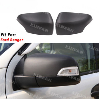 福特 Ranger T6 T7 T8 2012 - 2018 皮卡後視鏡罩汽車外後視鏡啞光黑色 ABS 塑膠保護汽車配件
