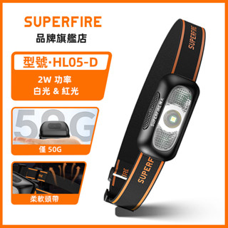 SUPERFIRE神火 HL05-D 2W LED 超亮頭燈 感應頭燈 帶內置電池頭燈 可充電頭燈
