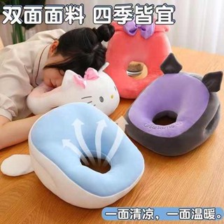 午睡枕 趴睡枕頭 趴睡枕 冰絲玉桂狗午睡枕學生教室桌子睡覺抱枕枕頭辦公室趴睡枕午休神器