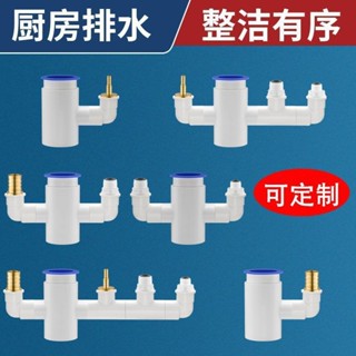 【樂泰商行】滿99出貨 廚房下水三通前置淨水器 排水管水槽洗碗機 洗衣機掃地機多功能接頭