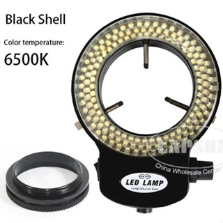 可調 6500K 5500K 144 LED 環形燈照明燈 Fo Industry 立體顯微鏡鏡頭相機放大鏡 110V-