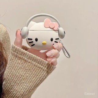 [店鋪熱銷]卡通帶耳機kt適用airpods4保護套airpodspro2耳機套蘋果1/2代矽膠