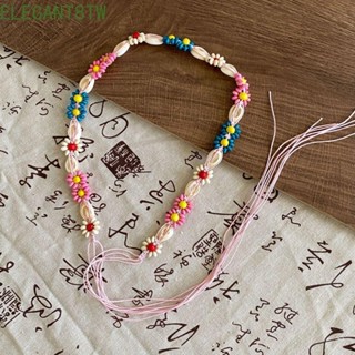 ELEGANT8TW民族風腰帶,花蠟線波希米亞風腰鏈,復古的西部牛仔布腰帶女士編織腰帶多才多藝的