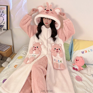 【現貨】超萌 loopy睡袍 冬天睡袍 珊瑚絨睡衣 居家服 可愛睡衣 長袖睡衣 法蘭絨睡衣 家居服 大尺碼睡衣 冬天睡衣
