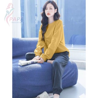 300斤新款德絨睡衣秋冬大碼女裝純色可外穿簡約長袖家居服兩件套 大碼女裝睡衣兩件套 冬天睡衣 睡衣 睡衣套裝【PAPA】