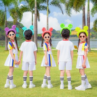 幼兒園園服夏裝舞蹈學院風小學生校服套裝兒童啦啦隊夏季短袖服裝幼兒園園服夏裝舞蹈學院風小學生校服套裝兒童啦啦隊夏季短袖服裝