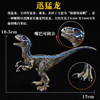 大號實心模擬恐龍玩具模型迅猛龍暴虐迅猛龍布魯玩具套裝兒童男孩