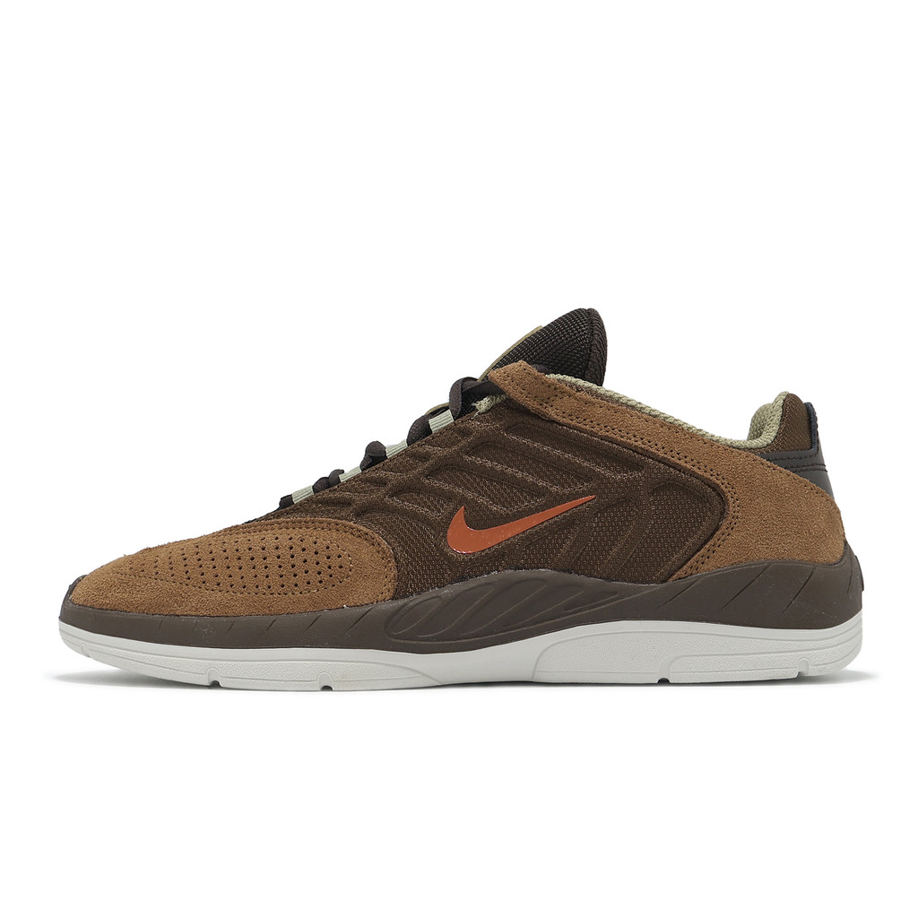 Nike 滑板鞋 SB Vertebrae 男鞋 棕 紅 低筒 麂皮 運動鞋 [ACS] FD4691-200