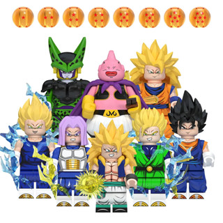七龍珠公仔 七龍珠積木 貝吉特 貝吉塔 悟天克斯 孫悟飯 孫悟空 魔人布歐 特蘭克斯 沙魯 組裝模型 益智玩具