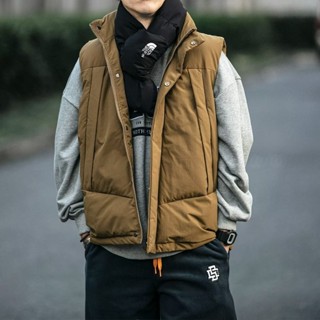秋冬季棉馬甲 新款無袖立領馬甲男 戶外機能保暖寬鬆潮牌素色休閒鋪棉外套