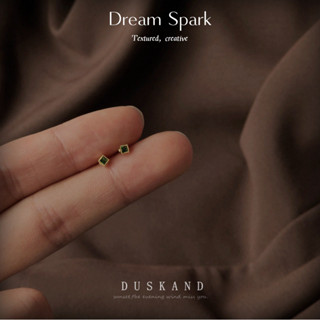 Dream Spark｜很小很迷你的一款正方型耳環S925針14K真金日常簡約女