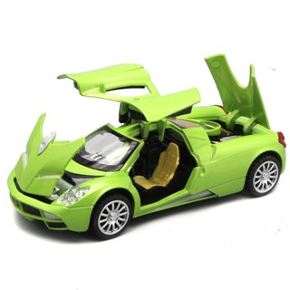 [新品現貨][3630人收藏]1/32帕加尼風神風之子跑車閤金車模型男孩玩具小汽車聲光迴力四門[限時折扣]