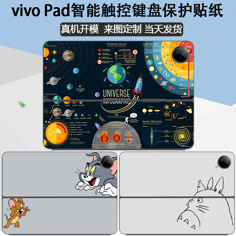 適用vivo Pad3 Pro air  Pad2平板iQOO Pad電腦iQOOPad2 Pro智能觸控鍵盤保護貼紙個