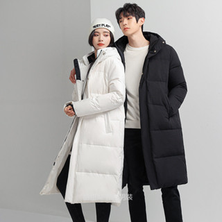 【高品質升級面料】品牌同款韓國男生中長款羽絨服外套女生情侶外套過膝長款羽絨服零下-20°白鴨絨保暖禦寒防風防潑水外套大衣