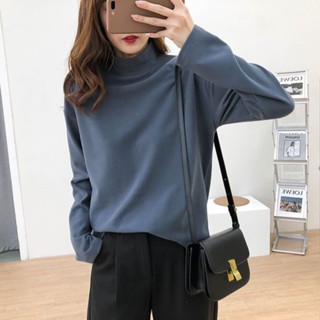 愛依依 上衣 長袖T卹 發熱衣 保暖 S-XL 新款半高領德絨內搭彈力顯瘦長袖T卹-1262.