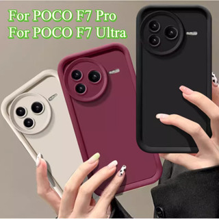 XIAOMI 相機鏡頭保護 TPU 黑色保護殼 POCO F7 超軟矽膠防震手機殼適用於小米 POCO F7 Pro F