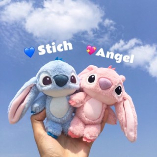 可愛的 Stitch 娃娃鑰匙扣毛絨玩具揹包掛件動漫 Lilo & Stitch 兒童玩具柔軟舒適填充娃娃