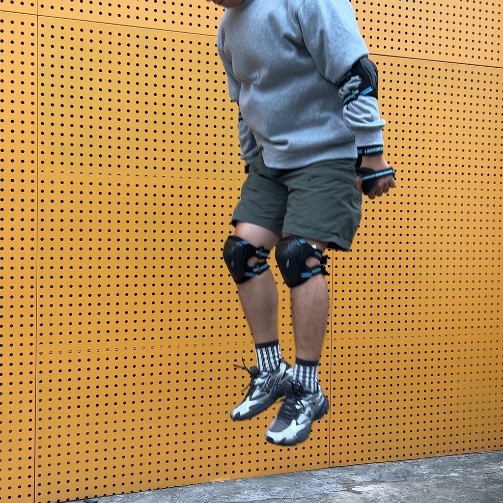 減震防護滑板長板護具套裝男成女滑雪滑冰滑輪護肘護膝輪滑兒童打雪仗437