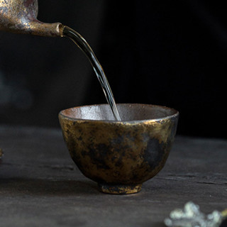 Reto建盞茶杯復古陶瓷茶具飲具茶具隨行禮物