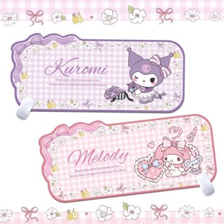 玉桂狗異形通用有線無線皮革滑鼠墊庫洛米HelloKitty美樂蒂辦公學習大號桌墊防油防水免洗