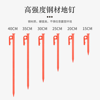 戶外大型天幕防風地釘彩色加粗加長帳篷釘沙灘雪地丁地插鐵釘露營[djy]