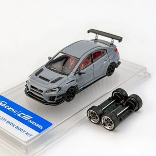 CM 1:64 斯巴魯 STI WRX Varis寬體改裝 水泥灰 合金汽車模型絕版模型
