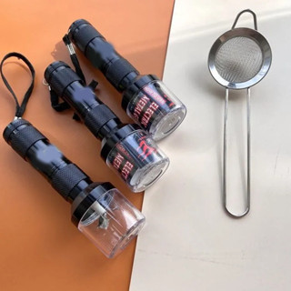 高光迷你研磨器 超細眼影腮紅分裝工具粉碎機手動篩子漏勺[cxy]