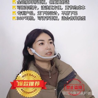 廚房透明口罩 微笑口罩 餐飲口罩 防霧口罩 塑膠口罩 透明餐飲口罩防霧廚房餐廳唾沫廚師防口水飛沫塑膠口罩