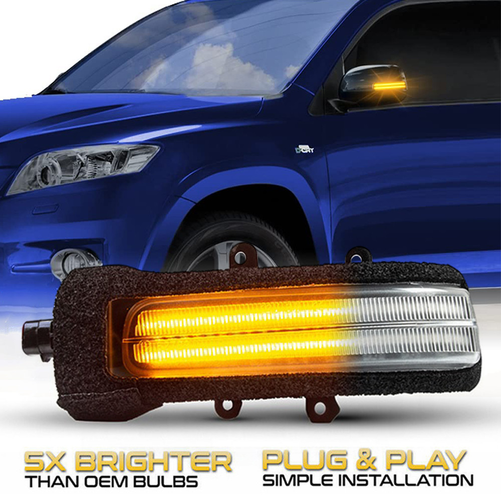 2x LED 後視鏡轉向信號燈適用於豐田 4Runner Estima Previa Rush SW4 Noah Vox