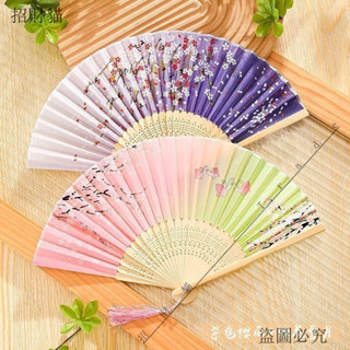 爆賣扇子夏天兒童摺扇中國風涼快耐用女學生古風跳舞蹈扇漢服隨身折疊