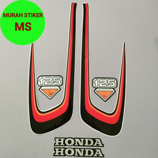 HONDA Hitam MERAH 條紋桿貼紙適用於摩托車清單本田 cb100 CB125 CB 125 老派黑色紅色最
