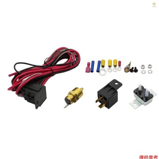 Casytw 風扇恆溫器套件溫度繼電器套件 3102 175-185° Sbc BBC