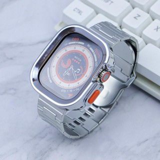 電鍍錶殼橡膠錶帶相容 Apple Watch Series10 46mm 42mm Ultra 49mm 45mm 44