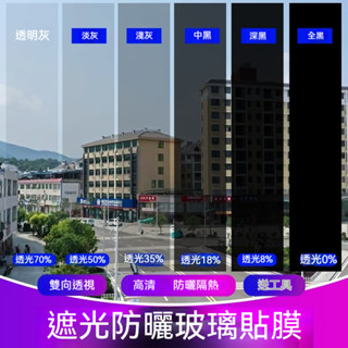 【夏季省電神器】隔熱玻璃貼 隔熱膜 遮光 遮陽 防紫外線 雙向透視 窗戶玻璃膜 落地玻璃