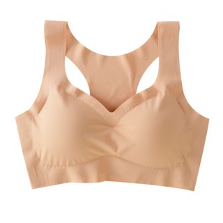 一片式 無痕內衣 無鋼圈集中爆乳內衣 性感 美背 集中爆乳 防下垂 女士內衣罩無鋼圈大尺碼集中爆乳運動防震背心式薄款套裝