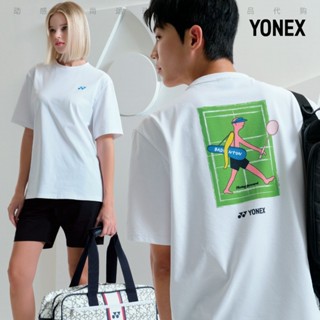 新款yonex Unix羽毛球衫短袖男女同款純棉運動休閒T10