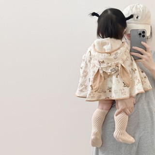 高品質 嬰兒夏季衣服超萌防曬斗篷寶寶夏裝甜美可愛披風洋氣連帽薄款外套