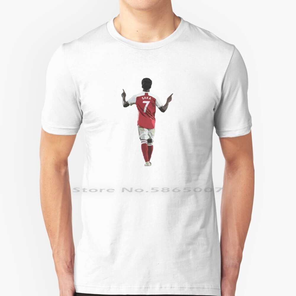 Bukayo Saka T 恤 100% 棉 Bukayo Saka Gunners 英超聯賽 Europa Epl A